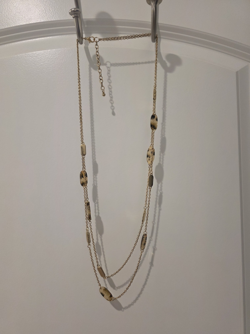 Gold-Tone Layered Oval Pendant Necklace - Women's Jewelry